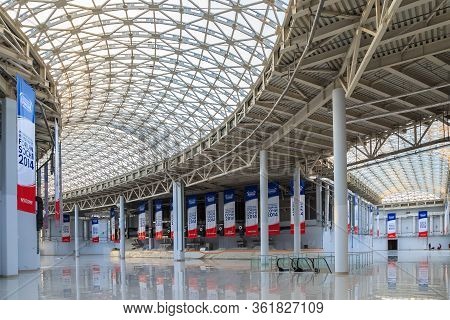 Sochi, Russia - September 1, 2014: New Modern Building Of The Main Olympic Media Center Is Now The V
