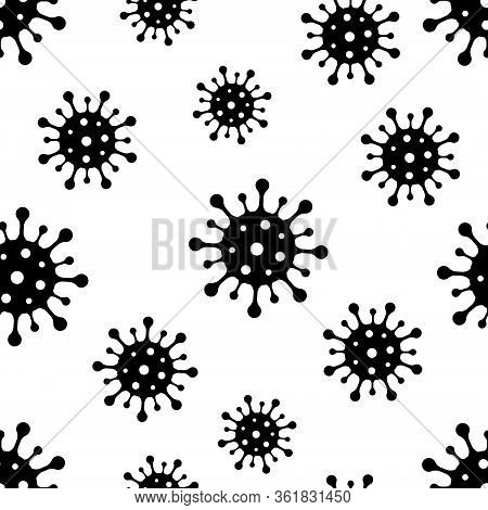 Pictogram Image Curfew Illustration. Coronavirus. To Stay Home. Pattern