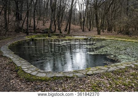 Lake In Forest, Siatorska Bukovina, Slovakia. Slovak Republic. Travel Destination. Seasonal Natural 