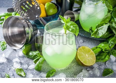 Basil Smash Gin Cocktail