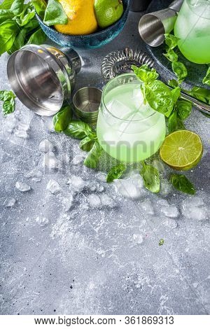 Basil Smash Gin Cocktail