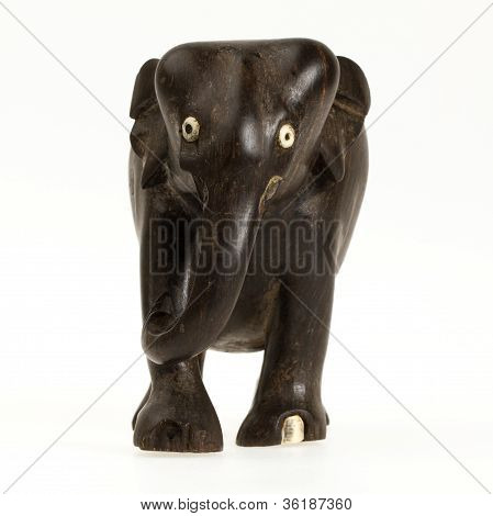 Very Old Ivory Statue Of An Elephant
