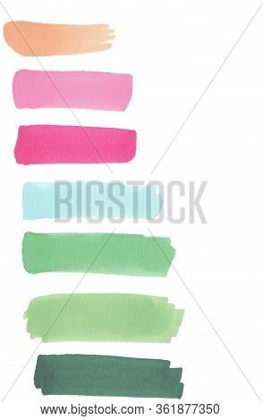 Marker Pallet In Hand Drawn Style On White Background.