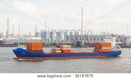 Containers On A Containership