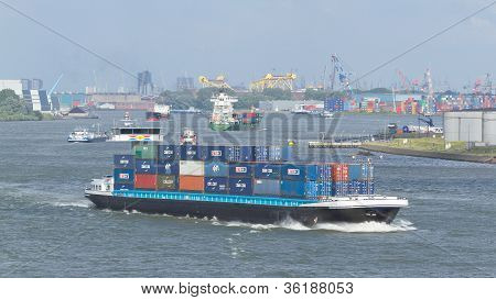 Containers On A Containership