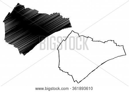 Argenteuil City (french Republic, France) Map Vector Illustration, Scribble Sketch City Of Argenteui