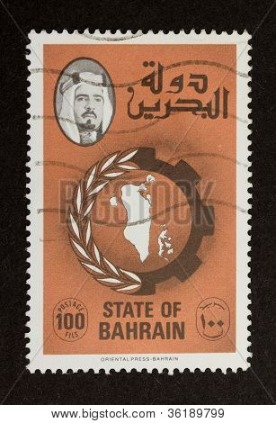 State Of Bahrain - Circa 1980: Stamp Printed In The State Of Bahrain