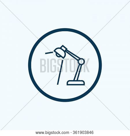 Desk Lamp Icon Isolated On White Background From Office Collection. Desk Lamp Icon Trendy And Modern