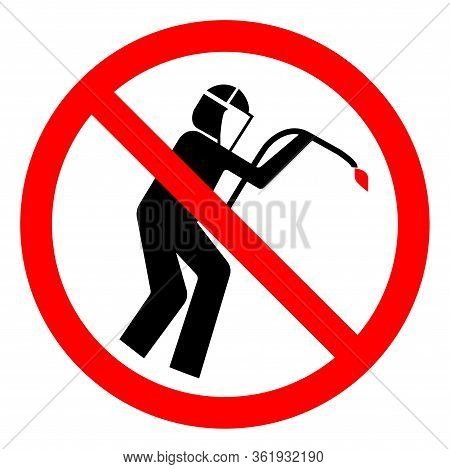 Do Not Welding Symbol Sign, Vector Illustration, Isolate On White Background Label .eps10