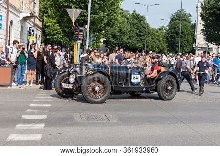 Brescia, Italy - May 19 2018: Mercedes-benz 710 Ssk 1929 Is An Old Racing Car In Rally Mille Miglia 