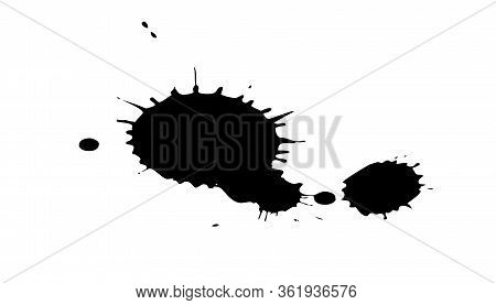 Black Ink Splashes. Royalty High-quality Free Best Stock Photo Image Of Black Blots And Ink Splashes