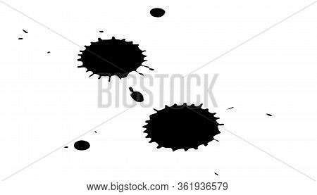 Black Ink Splashes. Royalty High-quality Free Best Stock Photo Image Of Black Blots And Ink Splashes