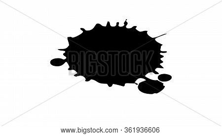 Black Ink Splashes. Royalty High-quality Free Best Stock Photo Image Of Black Blots And Ink Splashes