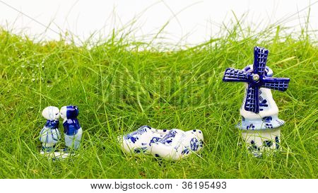 Typical Dutch Delft Blue Ceramic