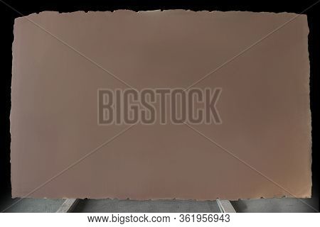 Large Plate Cacao Quarzite Brown-beige Color Without A Pattern