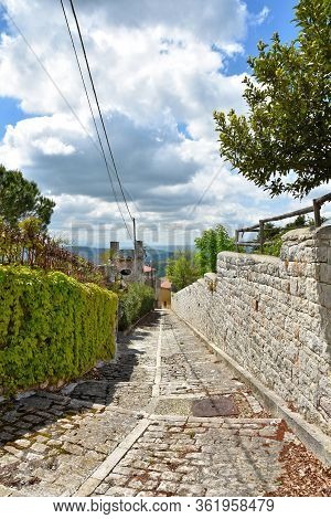 A Small Road Between The Old Houses Of Buonalbergo, A Village In The Province Of Benevento