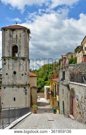 A Small Road Between The Old Houses Of Buonalbergo, A Village In The Province Of Benevento