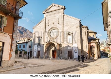 Domodossola, Piedmont, Italy - November 11, 2016: Church Of Saints Gervasio And Protasio In The Hist