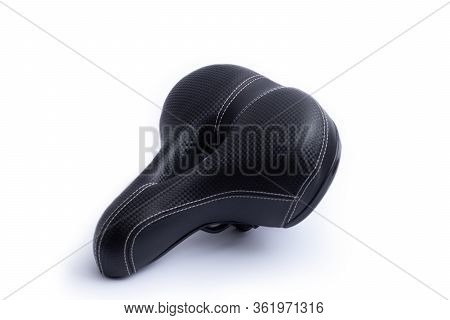 Bicycle Saddle On A White Background, Highlighted Object.