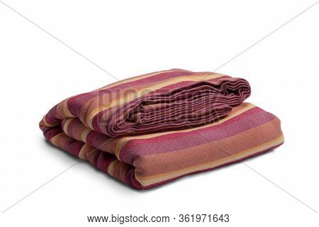 Fabric Dementia In A Roll On A White Background. Childrens Sling.