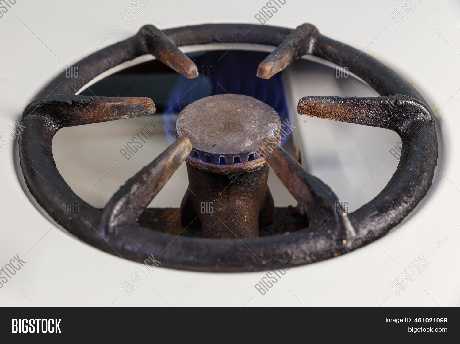 Gas Burner On Stove On Image & Photo (Free Trial) Bigstock