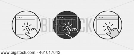 Web Page Icon. Application Development, Programming Logo Template. Vector Illustration.