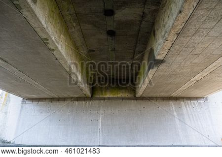 Nagele, Flevoland, The Netherlands - 07 20 2022 - Concrete Construction Of The Ketel Bridge