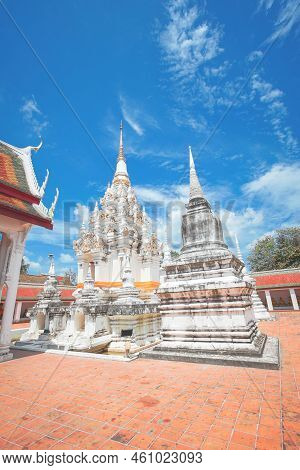 The Famous Pagoda Phra Borommathat Chaiya At Wat Phra Borommathat Chaiya Ratchaworawihan Temple In C