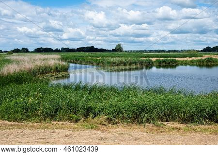 View Over The Wetlands And Green Surroundings Of Hasselt, Overijssel, The Netherlands