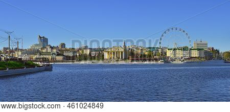 Cheboksary, Russia, 13.05.2022. The Capital Of The Chuvash Republic. Volga Bay Embankment In The His