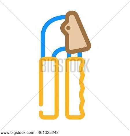 Garlic Press Kitchen Color Icon Vector. Garlic Press Kitchen Sign. Isolated Symbol Illustration