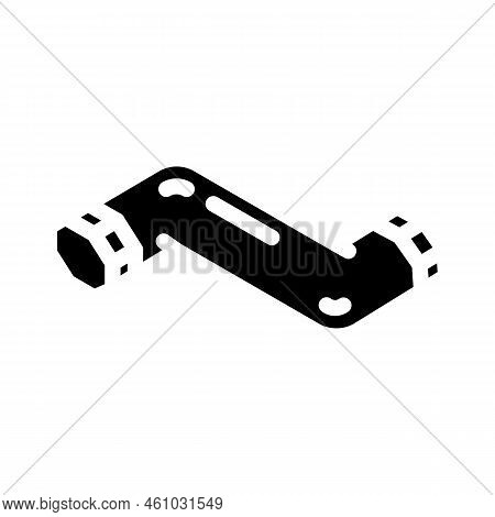 Hex Key Assembly Furniture Glyph Icon Vector. Hex Key Assembly Furniture Sign. Isolated Symbol Illus