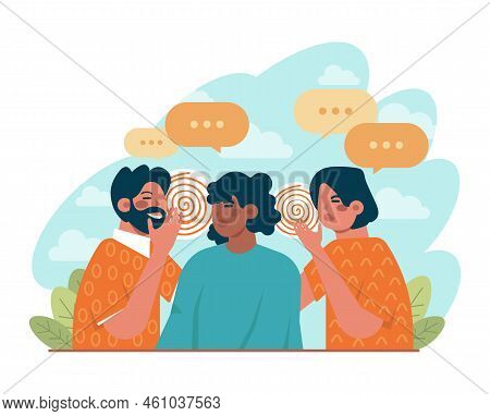 Manipulation And Control Over People Concept. Puppet Masters Hands I