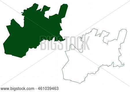 Copalillo Municipality (free And Sovereign State Of Guerrero, Mexico, United Mexican States) Map Vec
