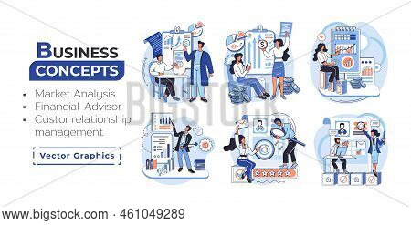 Market Statistics Analysis, Financial Advisor, Customer Relationship Management Business Themes Meta