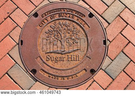 Suwanee Georgia Man Hole Cover Located By City Hall