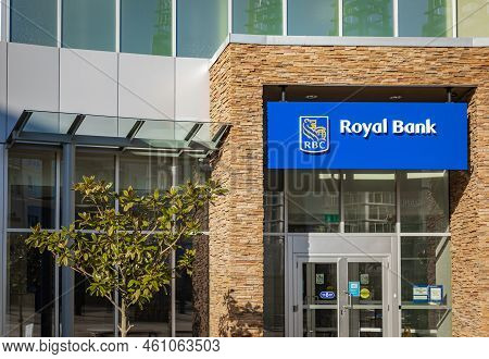 The Signing In Front Of The Rbc Royal Bank In Surrey Bc Canada. Rbc Is A Canadian Multinational Fina