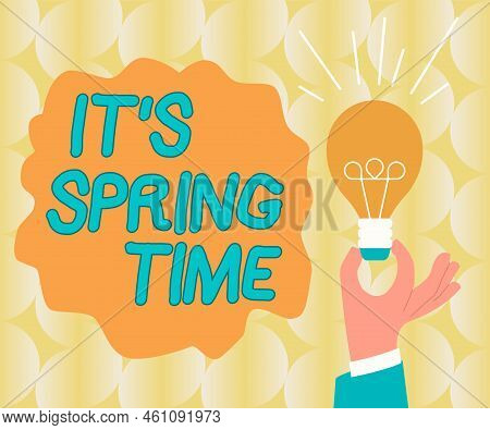 Sign Displaying It S Is Spring Timeseason After Winter Bloosoming Of Flowers Transformation. Interne