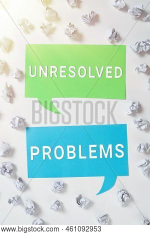 Text Showing Inspiration Unresolved Problems. Internet Concept Those Queries No One Can Answer Unans