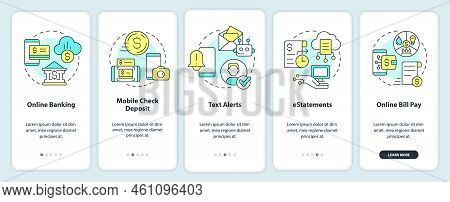Digitization Banking Onboarding Mobile App Screen. Technology ...