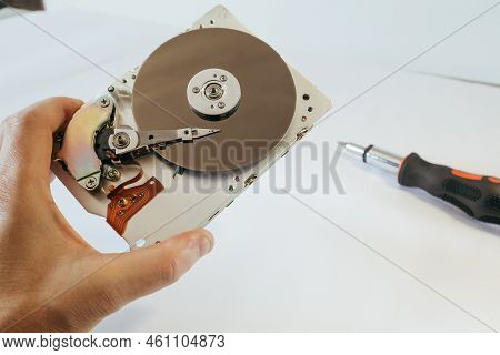 Repairing Defect Hard Drive. Data Hard Drive Backup Disc Hdd Disk Restoration Restore Recovery Engin