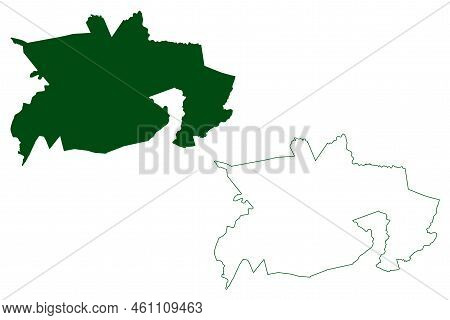 Cuautepec Municipality (free And Sovereign State Of Guerrero, Mexico, United Mexican States) Map Vec