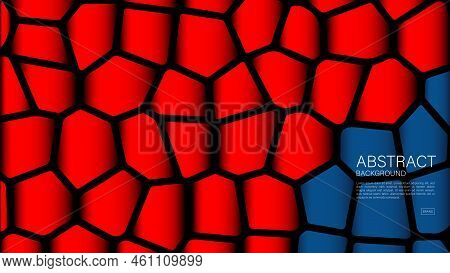 Red Abstract Polygon Background, Polygon Vector, Geometric Vector, Minimal Texture, Web Background, 