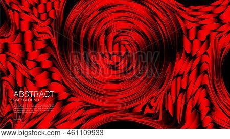 Red Abstract Wave Background, Wave Vector, Geometric Vector, Minimal Texture, Web Background, Red Co