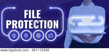 Conceptual Caption File Protectionpreventing Accidental Erasing Of Data Using Storage Medium. Busine