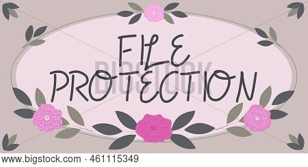 Conceptual Caption File Protectionpreventing Accidental Erasing Of Data Using Storage Medium. Busine