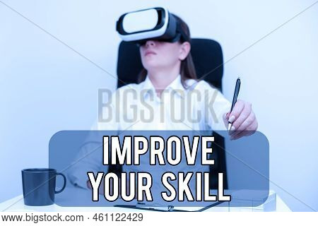 Conceptual Display Improve Your Skillunlock Potentials From Very Good To Excellent To Mastery. Conce