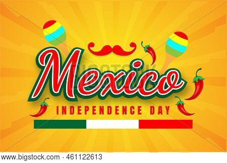 Mexican Independence Day Poster Design Chilli Ornament