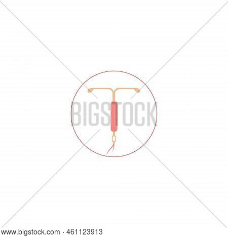 Intrauterine Device Iud. Contraception Concept. Pregnancy Protection. Vector Illustration