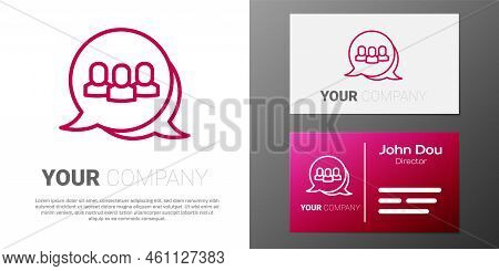 Logotype Line Project Team Base Icon Isolated On White Background. Business Analysis And Planning, C